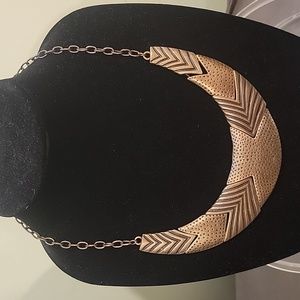 A17 Brass Hinged Statement Necklace
